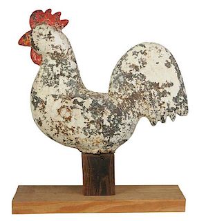 Large Cast Iron Rooster Windmill Weight