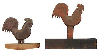 Two Hummer E 184 Rooster Windmill Weights