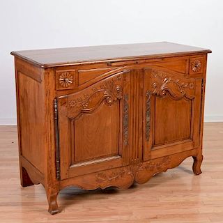 Louis XV provincial carved fruitwood buffet
