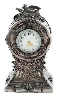 Aiguilles French Silver Cased Clock
