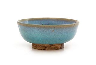 A Junyao Lavender-Blue Glazed Stoneware Bowl Diameter 3 7/8 inches.