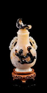 * An Agate Covered Vase Height 4 3/4 inches.