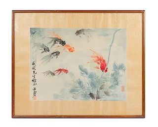 * Wang Yachen, (Chinese, 1894-1983), Goldfish