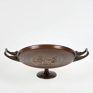 Large Barbedienne bronze tazza after F. Levillain