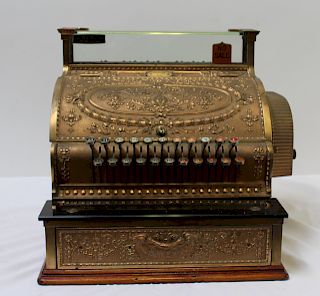 Antique National Brass Cash Register #336.