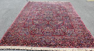 Antique and Finely Hand Woven Sarouk Carpet.