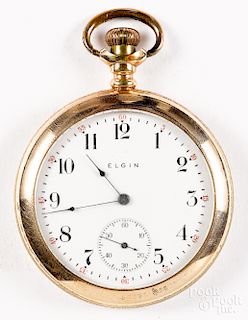 Gold filled Elgin open-face pocket watch