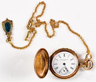 14K gold and gold filled Trenton Watch Co. ladies pocket watch