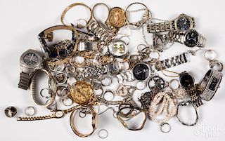 Assorted group of jewelry, watches, etc.