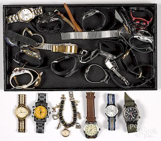 Assorted group of men's and women's wristwatches
