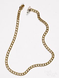 18K yellow gold link necklace