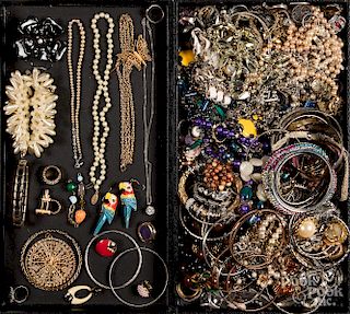 Assorted group of costume jewelry