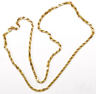 18K yellow gold chain necklace