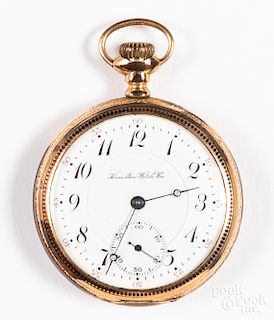 Gold filled Hamilton open-face pocket watch
