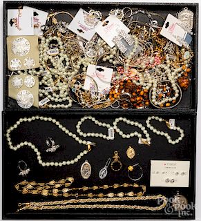 Assorted group of costume jewelry