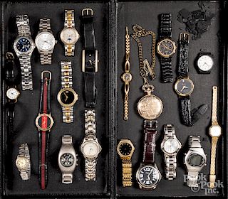 Assorted group of men and women's wristwatches