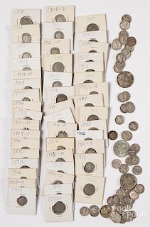 US coins, mostly silver