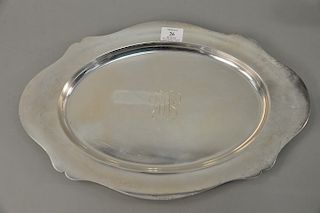 Wallace sterling silver tray, Antique pattern. 50.6 t oz., 12 1/2" x 18"