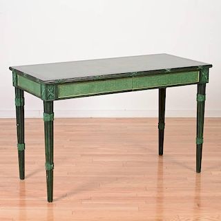 Louis XVI style paint decorated console table
