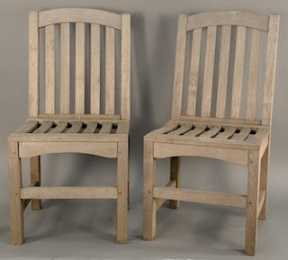 Set of four teak chairs, Outdoor Designs LTD.