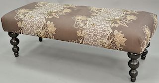 Large contemporary upholstered stool. ht. 19 in., top: 27" x 60"