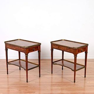 Nice pair Louis XVI parquetry tables a ecrire