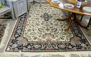 Oriental area rug. 6'2" x 9'5" Provenance: Estate of Stephen M. Serlin of Lake George, New York