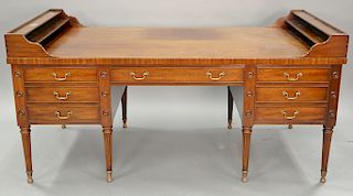 Kittinger George Washington mahogany desk with false drawer on back. ht. 36 in., top: 36" x 72"