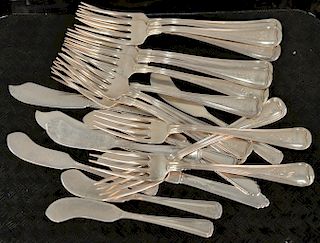 Sterling silver flatware including forks and butter knives. 25 t oz.
