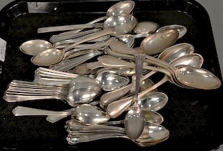 Sterling silver lot of various spoons. 44.4 t oz.
