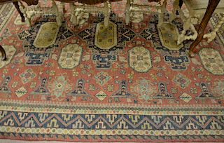 Two rugs including Oriental flatweave (one is worn). 7'10" x 10' and 6' x 9'