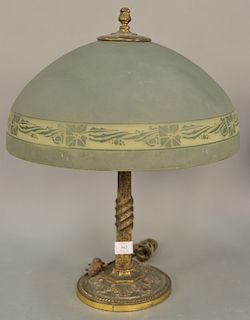 Reversed painted table lamp. ht. 22 in.
