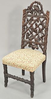 Black forest style oak Victorian side chair. ht. 43 1/2 in. Provenance: From an estate in Lloyd Harbor, Long Island, New York