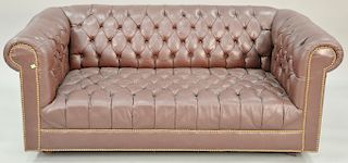 Chesterfield style sofa (one button top missing). ht. 28 in., lg. 70 in.