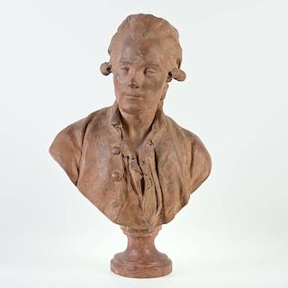 French terra cotta bust of a gentleman