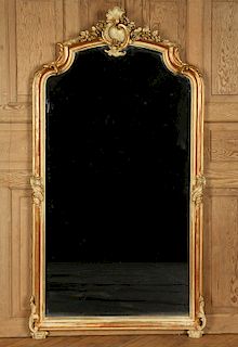 19TH C FRENCH LOUIS XV STYLE BEVELED GLASS MIRROR