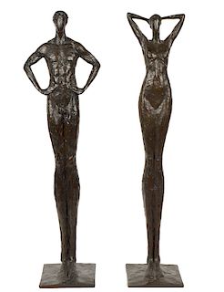 Tom Corbin Male & Female Bronzes Sculptures