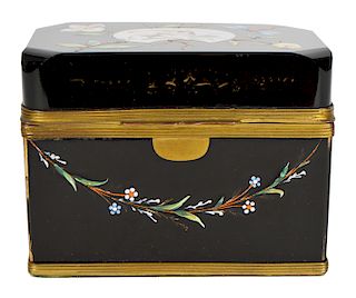 Victorian Enameled Crystal Box