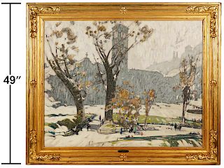 Roy Henry Brown Large Oil on Canvas Landscape