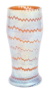 A Loetz Phaenomen Genre Glass Vase Height 7 1/8 inches.