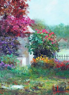 William Troy Acker 'August Colour' Oil Painting