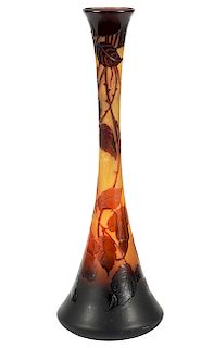 D'Argental Tall Art Glass Bud Vase