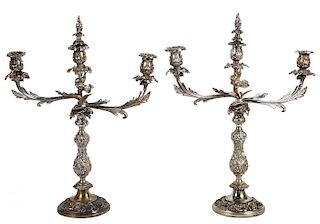 Pair of Old Sheffield Candlesticks