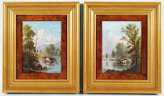 Pair William Rickarby Miller Landscape Paintings