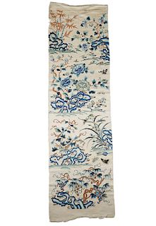 Chinese Embroidered Qing Dynasty Kesi Silk Panel