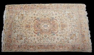 Fine Tabriz Silk & Wool Signed Persian Carpet