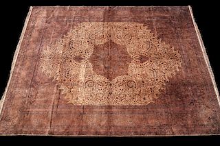 Semi Antique Silk Tabriz Carpet