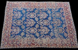 Large Antique Blue Sarouk Carpet