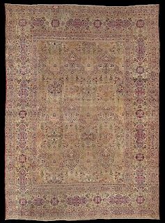 Antique Palace Size Lavar Kerman Rug / Carpet