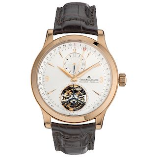 JAEGER-LECOULTRE MASTER TOURBILLON DUAL-TIME REF. 146.2.34.S wristwatch.